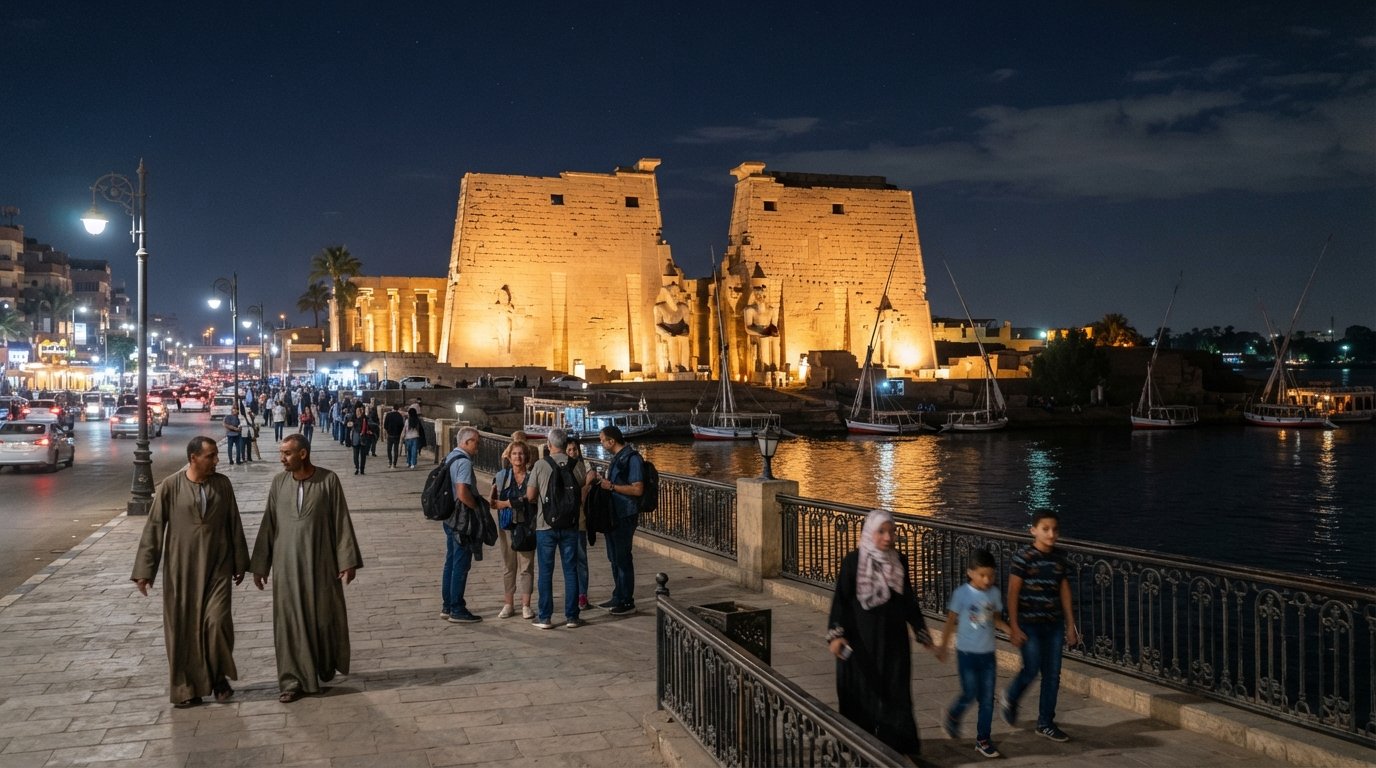East Bank – Downtown, Luxor: hvor templer, tagterrasser og Nilen mødes