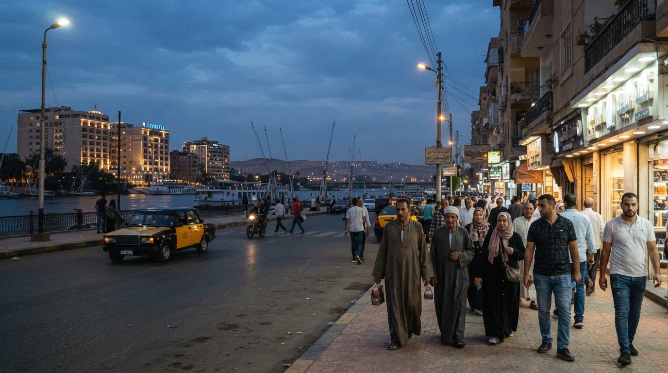 El-Awamya, Luxor: the calm riverfront between the Corniche and the ordinary city